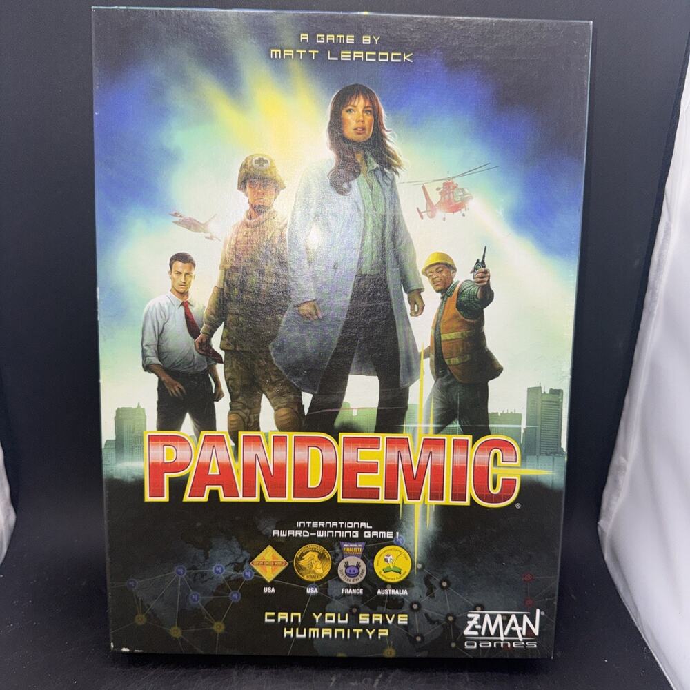 Pandemic Board Game Z-Man Games Matt Leacock Cooperative Strategy Game Complete